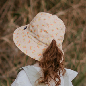 Open image in slideshow, Kids Ponytail Bucket Sun Hat | Butterfly
