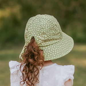 Open image in slideshow, Kids Ponytail Bucket Sun Hat | Floral Grace
