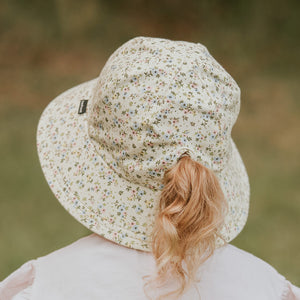Open image in slideshow, Kids Ponytail Bucket Sun Hat | Floral Charlotte
