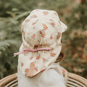Open image in slideshow, Baby Reversible Flap Sun Hat | Primrose / Rosa
