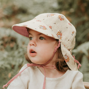 Baby Reversible Flap Sun Hat | Primrose / Rosa