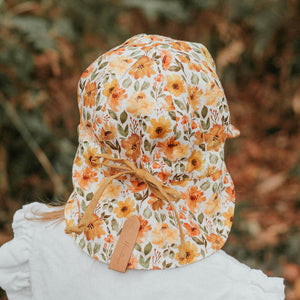 Baby Reversible Flap Sun Hat | Margaret/ Maize