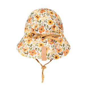 Baby Reversible Flap Sun Hat | Margaret/ Maize