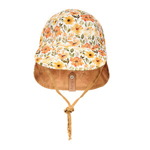 Baby Reversible Flap Sun Hat | Margaret/ Maize