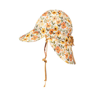 Baby Reversible Flap Sun Hat | Margaret/ Maize