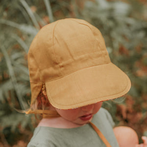 Baby Reversible Flap Sun Hat | Margaret/ Maize