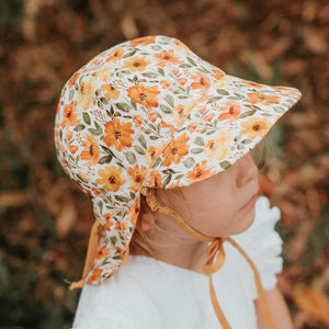 Baby Reversible Flap Sun Hat | Margaret/ Maize
