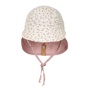 Baby Reversible Flap Sun Hat | Ruby / Rosa