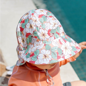 Swim Legionnaire Flap Hat | Hibiscus