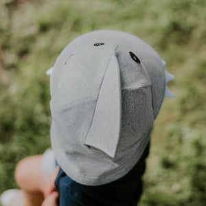 Baby Legionnaire Flap Sun Hat | Shark - Grey Marle
