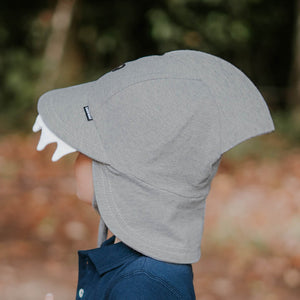 Baby Legionnaire Flap Sun Hat | Shark - Grey Marle