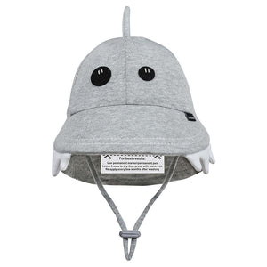Baby Legionnaire Flap Sun Hat | Shark - Grey Marle