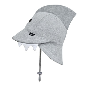 Baby Legionnaire Flap Sun Hat | Shark - Grey Marle