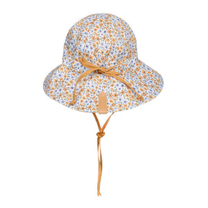 Girls Reversible Panelled Bucket Sun Hat | Meredith/ Maize