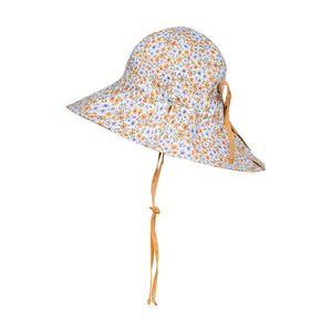 Girls Reversible Panelled Bucket Sun Hat | Meredith/ Maize