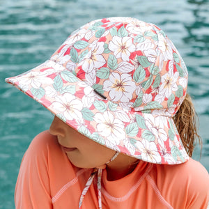 Swim Ponytail Bucket Hat | Hibiscus