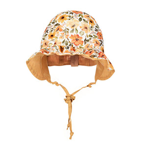 Baby Reversible Ruffle Bonnet | Margaret / Maize