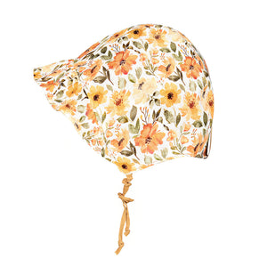 Baby Reversible Ruffle Bonnet | Margaret / Maize