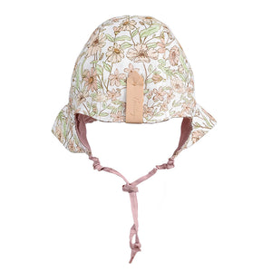 Baby Reversible Ruffle Bonnet | Poppy/ Rosa