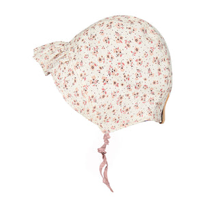 Baby Reversible Ruffle Bonnet | Ruby/ Rosa