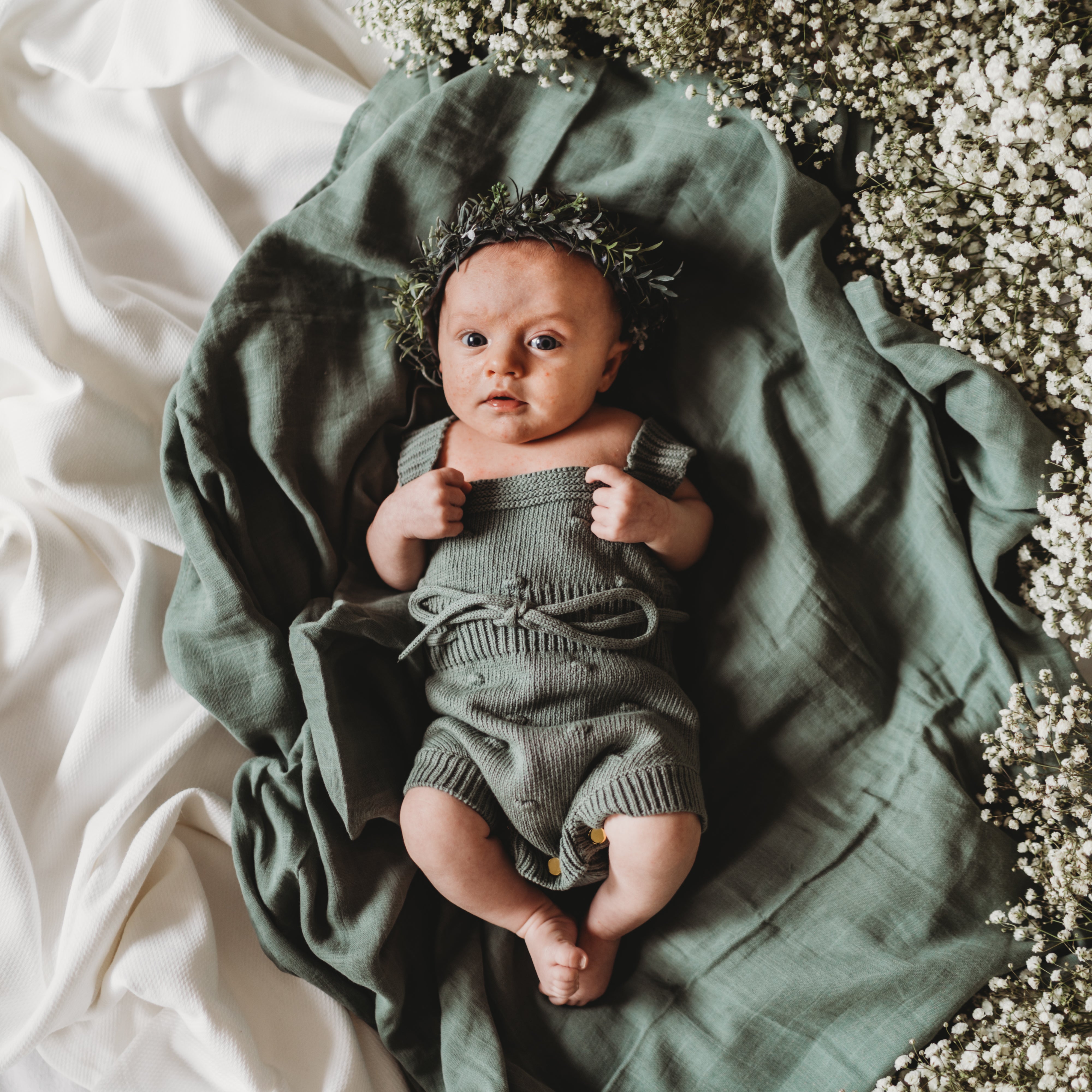 The Essential Swaddle Range | Soft Moss