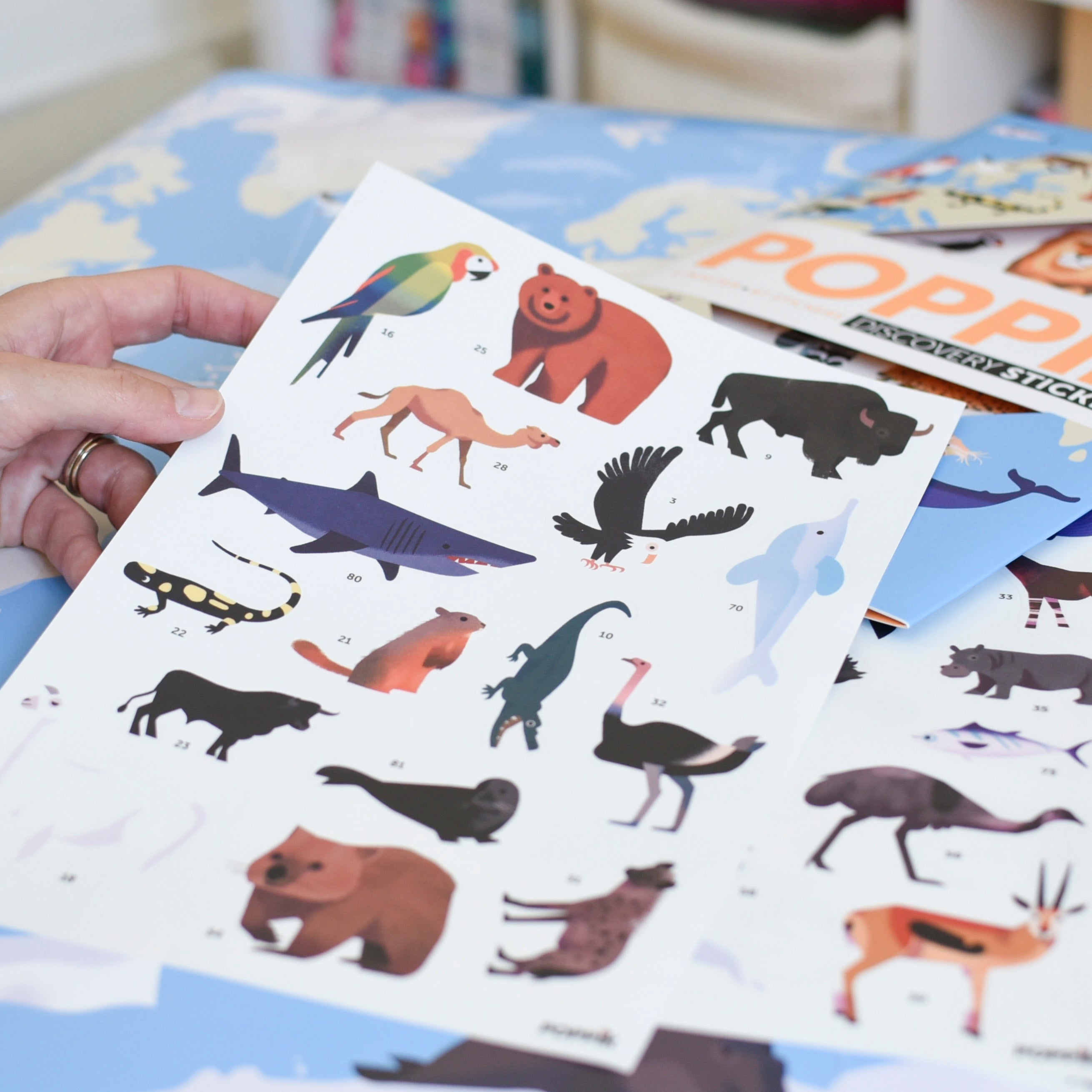 Poppik Educational Sticker Poster | Animals of the World